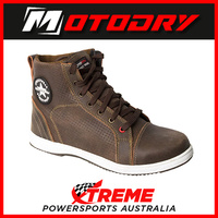 Mens Motorcycle Boots Urban Leather Air Brown Size EU 41-48, US 7-13 Motodry