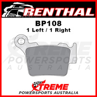 Renthal Husaberg TE300 TE 300 2T 11-14 RC-1 Works Sintered Rear Brake Pad BP108
