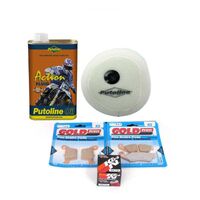 Service Kit for KTM 150 XC 2014 Air Filter Fr/Rr Brake Pads