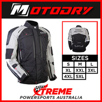 Mens Motorcycle Jacket Advent Tour Black/Light Grey Motodry