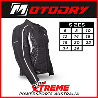 Womens Motorcycle Jacket Cheri Black/White Motodry
