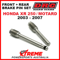 DRC MX 37mm + 52mm STAINLESS STEEL BRAKE PIN SET XR250 XR 250 MOTARD 2003-2007