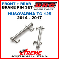 DRC Husqvarna TC125 TC 125 14-17 Front Rear Stainless Brake Pin Set D58-33-241