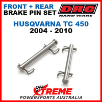 DRC Husqvarna TC450 TC 450 04-10 Front Rear Stainless Brake Pin Set D58-33-241