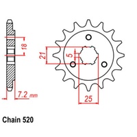 Supersprox 17 Tooth 520 Pitch Steel Front Sprocket for Suzuki DR750S 1988