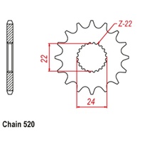 Supersprox 16 Tooth Steel Front Sprocketfor Aprilia RS 125 Radial Caliper 06-12