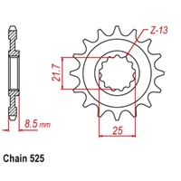 Supersprox 16 Tooth Steel Front Sprocket for Kawasaki ZX10R Ninja ABS SE 2015