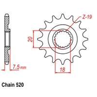 Supersprox 12 Tooth Steel Front Sprocket for Honda CR125R 1987-1996
