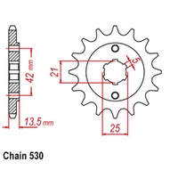 Supersprox 15 Tooth Steel Front Sprocket for Cagiva 650 Elefant 1986-1988