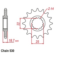 Supersprox 15 Tooth Steel Front Sprocket for Ducati Multistrada 1200 S Touring 2010-2012