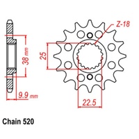 Supersprox 15 Tooth Steel Front Sprocket for BMW G450X 2008-2011