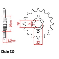 Supersprox 14 Tooth Steel Front Sprocket for Honda CR250R 1979-1985
