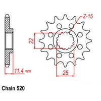 Supersprox 14 Tooth Front Sprocket for Husqvarna 701 Supermoto 2016-2022