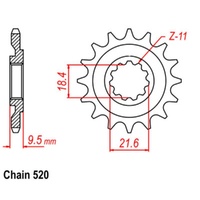 Supersprox 14 Tooth Steel Front Sprocket for Honda CR500R 1986-1987