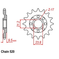 Supersprox 15 Tooth Steel Front Sprocket for Honda CR250R 1988-2007