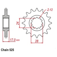 Supersprox 15 Tooth Steel Front Sprocket for Honda CB600SF HORNET 2001-2002