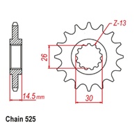 Supersprox 15 Tooth Steel Front Sprocket for Honda CB750F 1992-2002