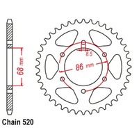 Supersprox 37 Tooth Steel Rear Sprocket for Kawasaki KZ250 CSR 1980