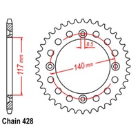 Supersprox 48 Tooth Steel Rear Sprocket for Yamaha YZ80 1984