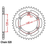 Supersprox 42 Tooth Steel Rear Sprocket for Suzuki RMX250 1989-1993