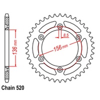 Supersprox  52 Tooth  Steel Rear sprocket for Husqvarna TC610 1993