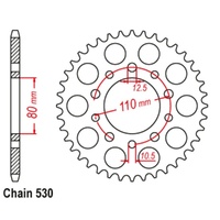 Supersprox 36 Tooth Steel Rear Sprocket for Honda CBR1000F 1990-2000