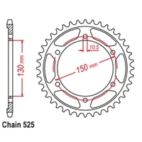 Supersprox 47 Tooth Steel Rear Sprocket for Yamaha TRX850 1996-2000