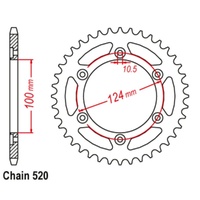Supersprox 45 Tooth Steel Rear Sprocket for Ducati 620 Sport 2002-2003