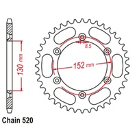 Supersprox 48 Tooth Steel Rear Sprocket for BMW G450X 2008-2011