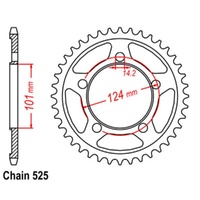 Supersprox 38 Tooth Steel Rear Sprocket for KTM 950 Super Moto R 2005-2006