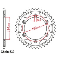 Supersprox 40 Tooth Steel Rear Sprocket for Honda CBR1000RR Fireblade ABS 2008