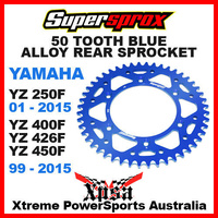 SUPERSPROX MX REAR SPROCKET 50T YZ250F 01-2015 YZ400F YZ426F YZ450F 99-2015 BLUE