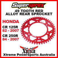SUPERSPROX MX REAR SPROCKET 49T CR125R CR 125 82-2007 CR250R 250R 84-2007 RED
