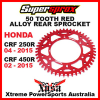 SUPERSPROX MX REAR SPROCKET 50T CRF 250R CRF250R 04-15 CRF450R 450R 02-15 RED