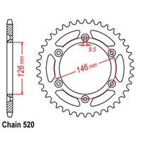 Supersprox 47 Tooth Rear Stealth Sprocket for Kawasaki KX250 1982-2008