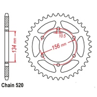 Supersprox 43 Tooth Rear Stealth Sprocket for Kawasaki ER-6N ABS 2010-2016