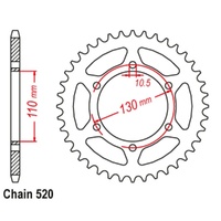 Supersprox 42 Tooth Rear Stealth Sprocket for Yamaha FZS1000 FZ1 2001-2005