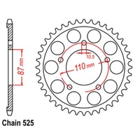 Supersprox 47 Tooth Rear Stealth Sprocket for Triumph 600 DAYTONA 2003-2004