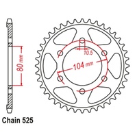 Supersprox 42 Tooth Rear Stealth Sprocket for Kawasaki NINJA 1000SX 2020-2023
