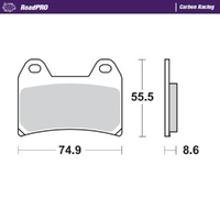 Moto Master Front Left Carbon Racing Brake Pad for KTM 1290 Super Adventure S 2017-2024