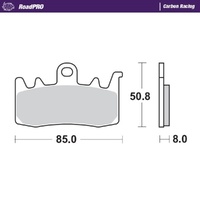 Moto Master Front Right Carbon Racing Brake Pad for Harley Davidson FLTRXSTSE 121 CVO Road Glide ST 2024-2025