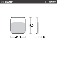 Moto Master Front Left Ceramic Brake Pad for Suzuki RH 250 1985