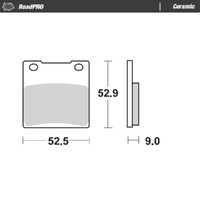 Moto Master Rear Ceramic Brake Pad for Kawasaki ZXR 750 Stinger 1989-1995