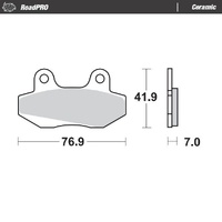 Moto Master Front Left Ceramic Brake Pad for Honda MBX 80 SW SWD 1983
