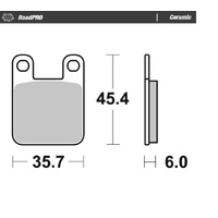 Moto Master Front Left Ceramic Brake Pad for Puch TZX 50 1992