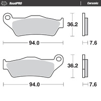 Moto Master Front Left Ceramic Brake Pad for Ccm GP 450 2014