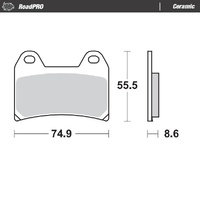 Moto Master Front Right Ceramic Brake Pad for Husqvarna Svartpilen 801 L 2025