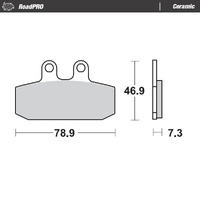 Moto Master Front Left Ceramic Brake Pad for Garelli Tiger XLE 125 1985