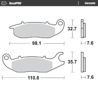 Moto Master Front Left Ceramic Brake Pad for Honda CBR 150 R 2000-2003
