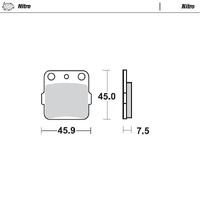 Moto Master Front Right Nitro Brake Pad for Honda TRX 300 X 1999